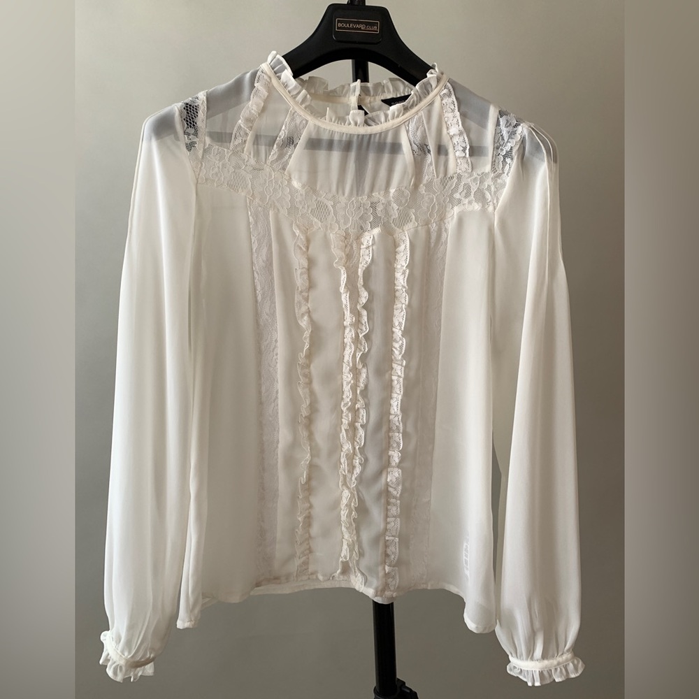 Dorothy Perkins lace georgette blouse US8 / UK12